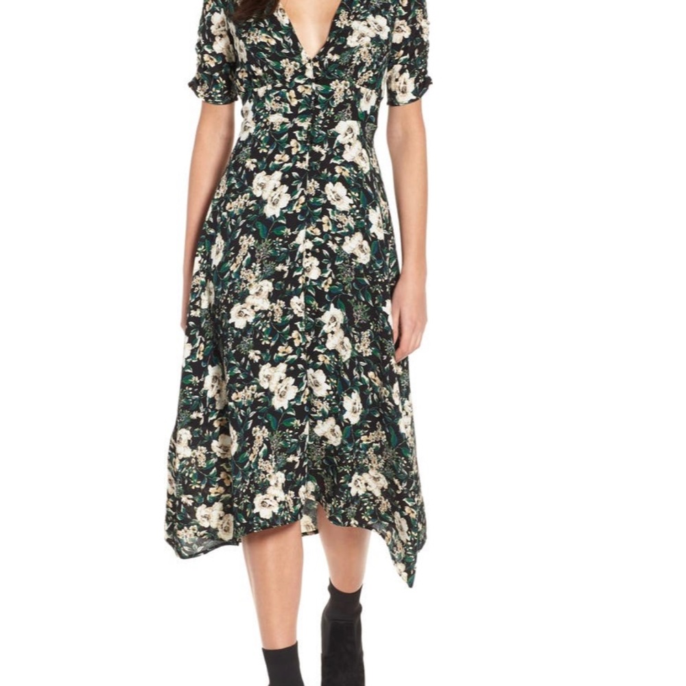 Astr The Label Button Front Midi Dress - image 1